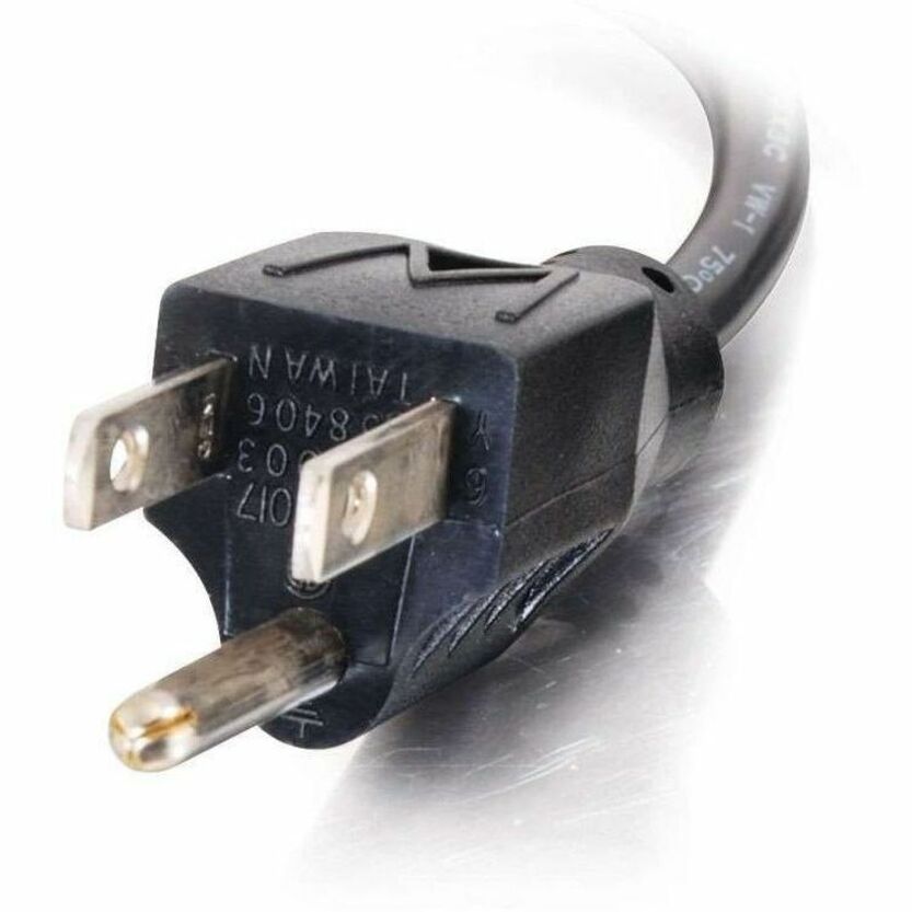 C2G Universal Power Cord - Right Angle - 18 AWG - NEMA 5-15P to IEC320C13R - Image 2