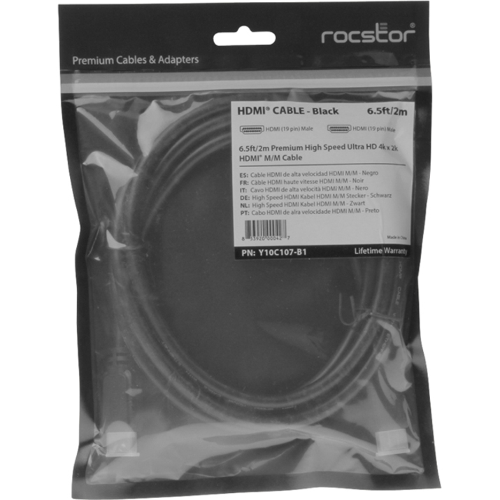Rocstor Premium 12ft High Speed HDMI (M/M) Cable with Ethernet - Image 2