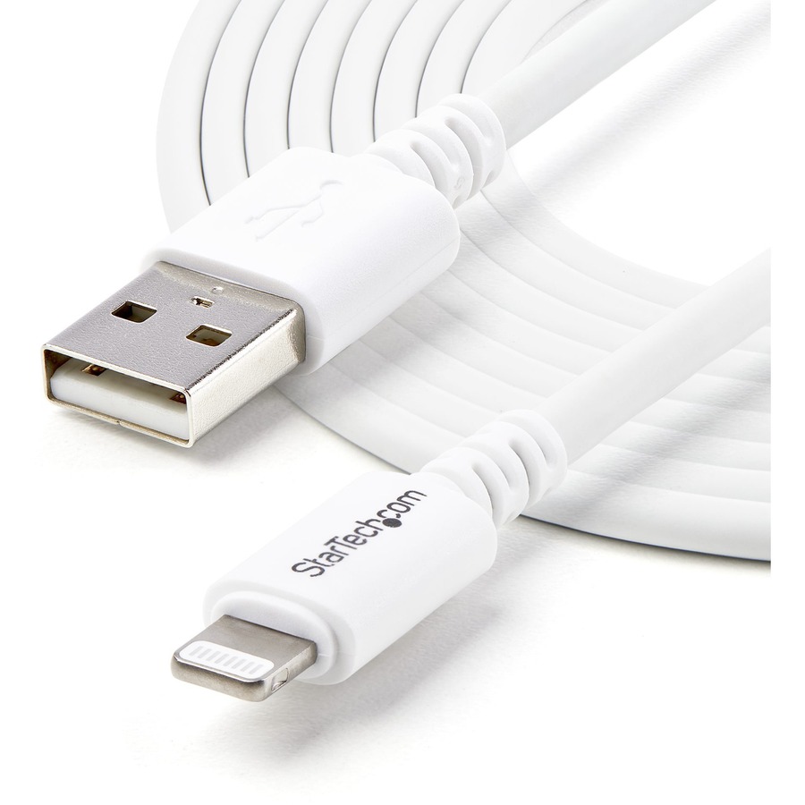 StarTech.com 3m (10ft) Long White Apple�® 8-pin Lightning Connector to USB Cable for iPhone / iPod / iPad - Image 4