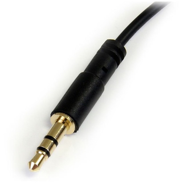 StarTech.com 1 ft Slim 3.5mm to Right Angle Stereo Audio Cable - M/M - Image 3
