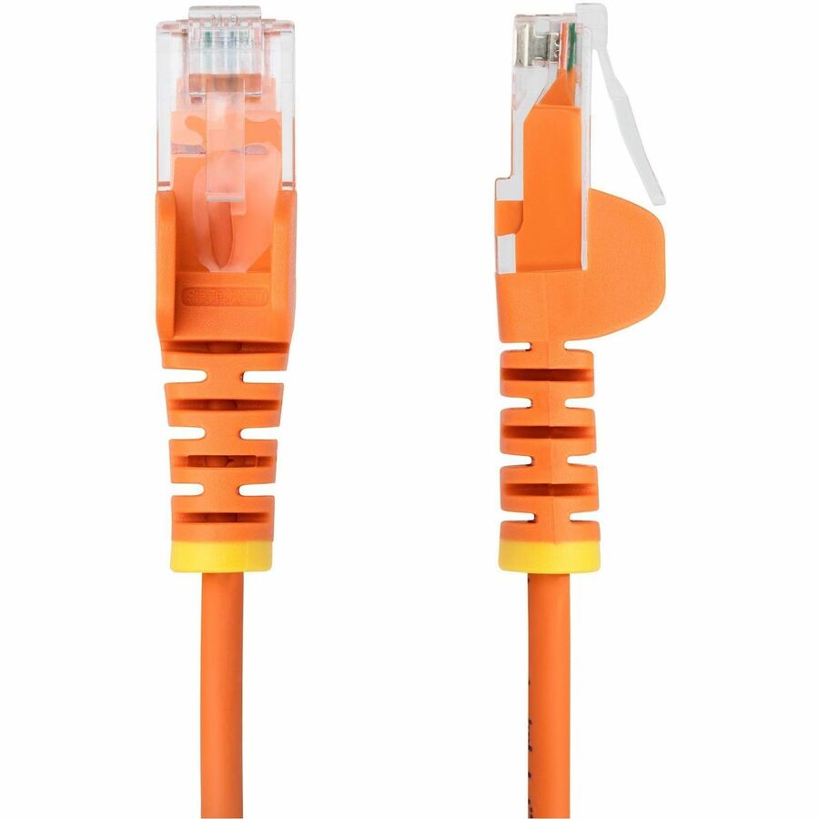 StarTech.com 10ft Orange Slim CAT6 Ethernet Cable, Slim Snagless RJ45, UTP, LSZH, 28AWG Bare Copper, Slim Network Patch Cord, Fluke Tested - Image 2