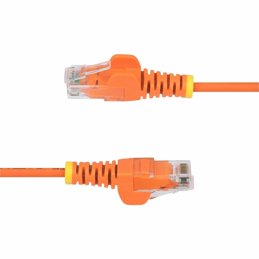 StarTech.com 10ft Orange Slim CAT6 Ethernet Cable, Slim Snagless RJ45, UTP, LSZH, 28AWG Bare Copper, Slim Network Patch Cord, Fluke Tested - Image 3