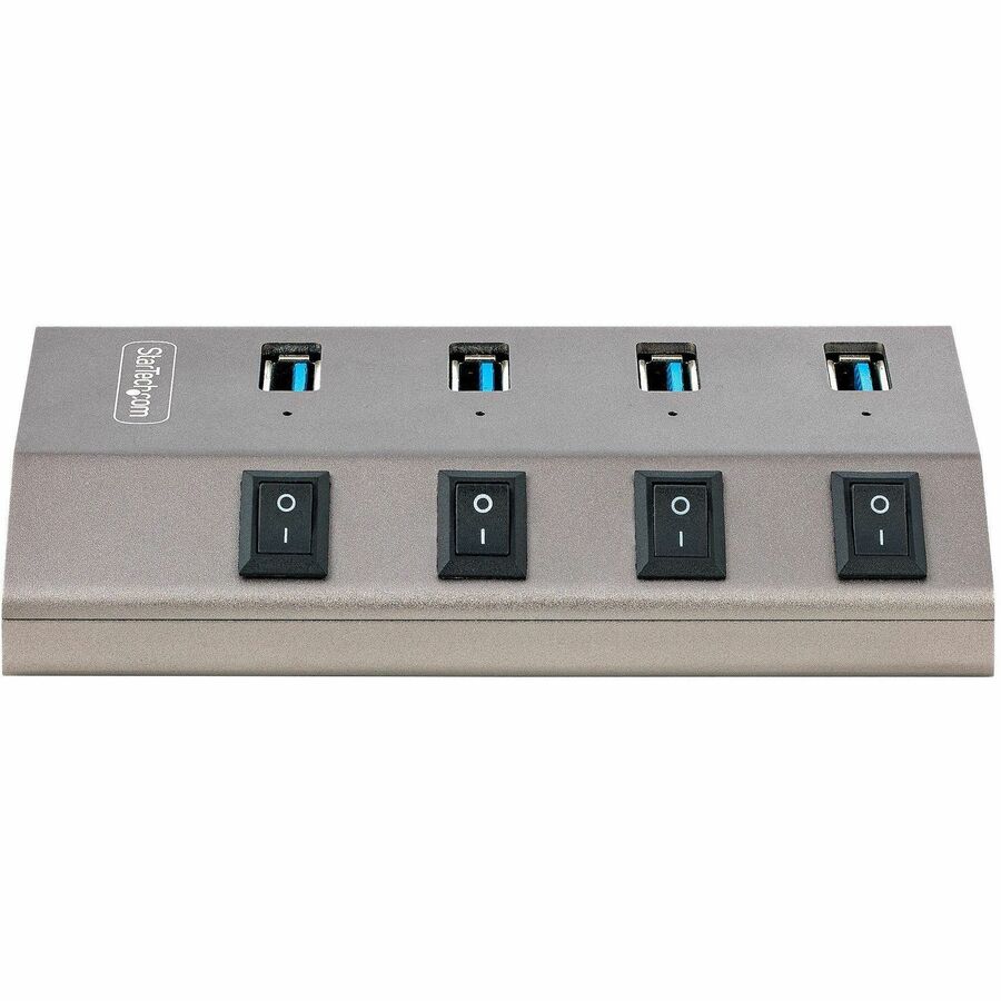 StarTech.com 4-Port Self-Powered USB-C Hub with Individual On/Off Switch, Desktop/Laptop USB-C to USB-A Hub, USB Type C Hub w/Power Supply - Image 5