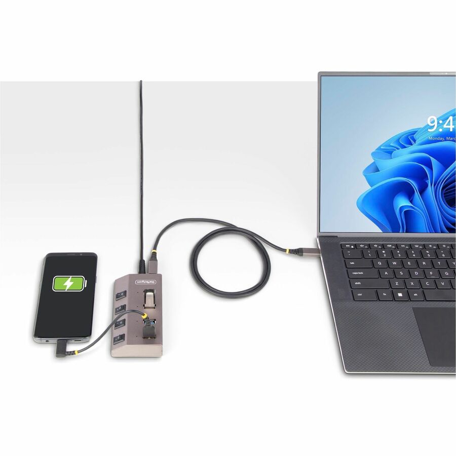 StarTech.com 4-Port Self-Powered USB-C Hub with Individual On/Off Switch, Desktop/Laptop USB-C to USB-A Hub, USB Type C Hub w/Power Supply - Image 7