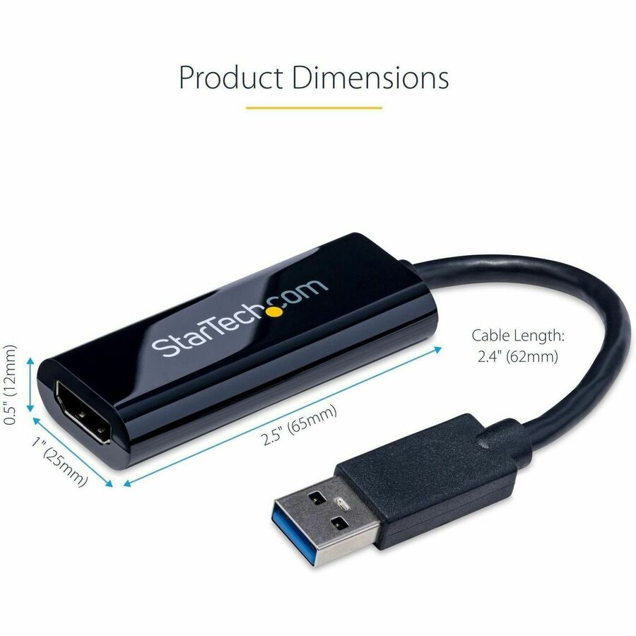 StarTech.com USB 3.0 to HDMI Adapter, USB to HDMI Monitor Converter for Windows, 1080P (no support for macOS/ChromeOS/Linux) - TAA - Image 6