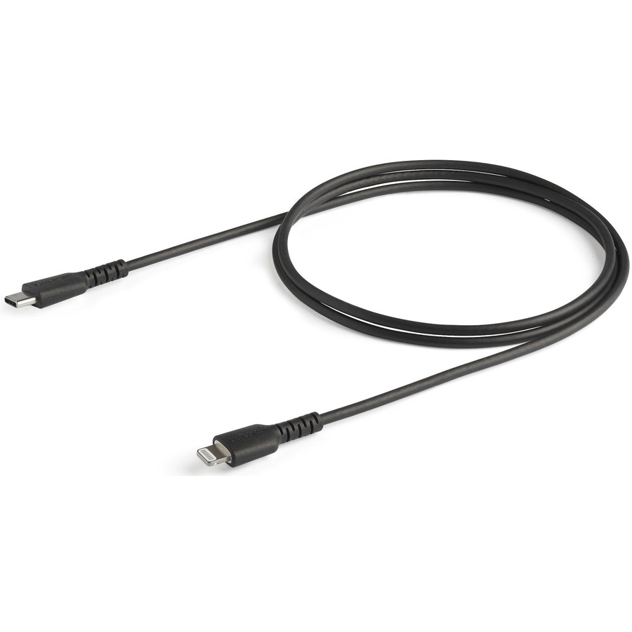 StarTech.com 3 foot/1m Durable Black USB-C to Lightning Cable, Rugged Heavy Duty Charging/Sync Cable for Apple iPhone/iPad MFi Certified - Image 4