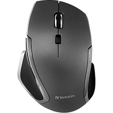 Verbatim Wireless Notebook 6-Button Deluxe Blue LED Mouse - Graphite - Image 2