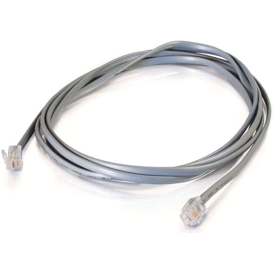 C2G 14ft RJ11 6P4C Straight Modular Cable - Image 3