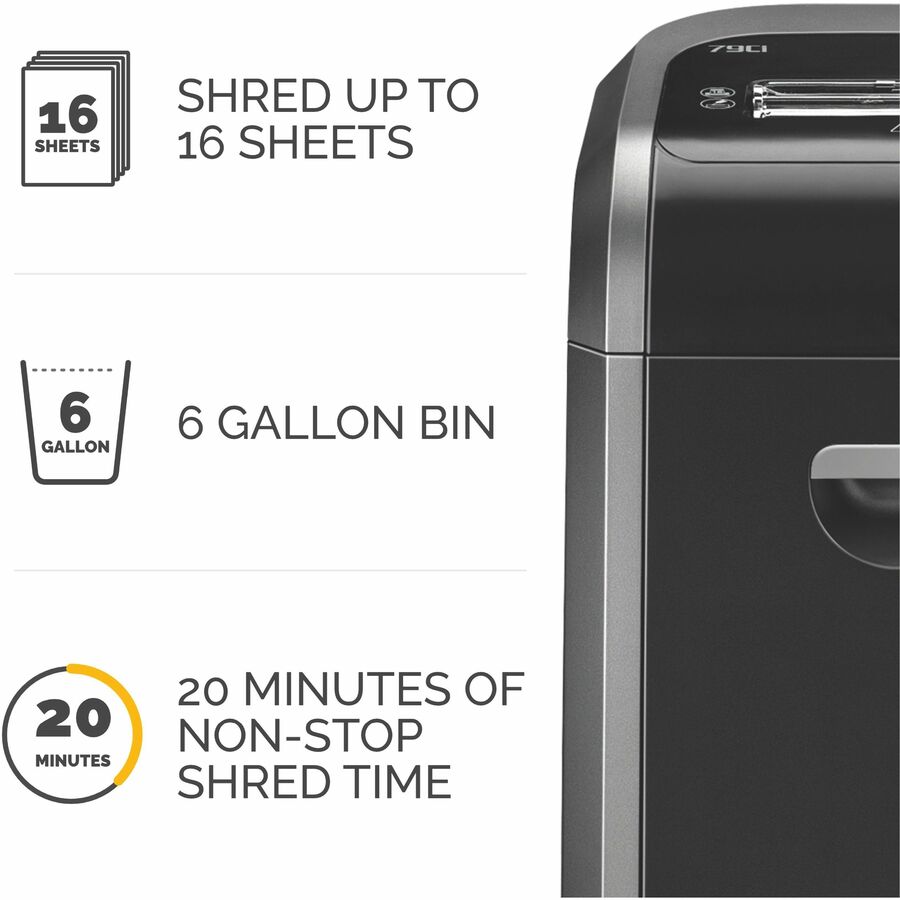 Fellowes Powershred® 79Ci 100% Jam Proof Cross-Cut Shredder - Image 5