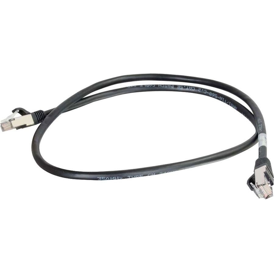 C2G-75ft Cat5e Molded Shielded (STP) Network Patch Cable - Black - Image 2