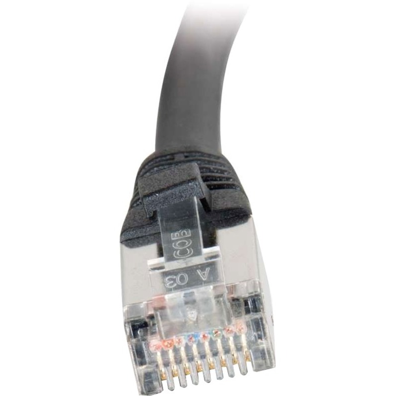 C2G-75ft Cat5e Molded Shielded (STP) Network Patch Cable - Black - Image 3