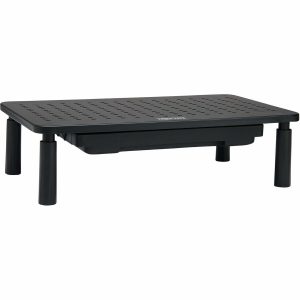 Eaton Tripp Lite Series Monitor Riser for Desk, 15 x 9 in. - Height Adjustable, Storage Drawer, Metal, Black