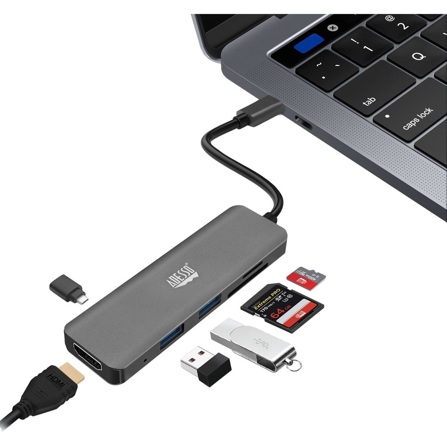Adesso 6-in-1 USB-C Multi-Port Docking Station (TAA Compliant) - Image 8