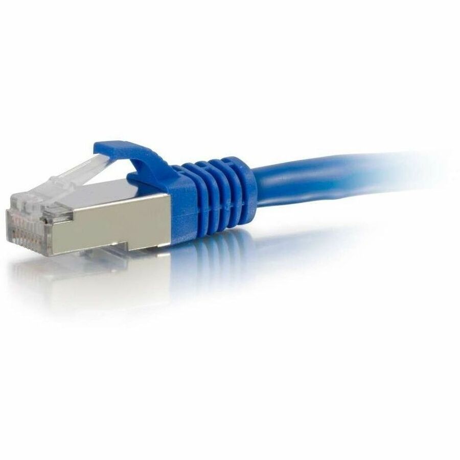 C2G 3ft Cat6a Snagless Shielded (STP) Network Patch Cable - Blue - Image 2