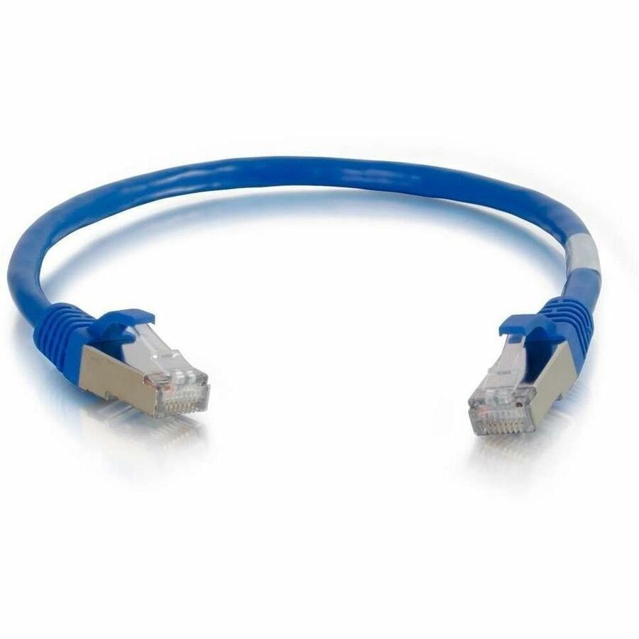 C2G 3ft Cat6a Snagless Shielded (STP) Network Patch Cable - Blue - Image 3