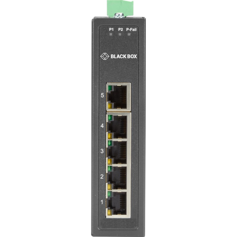 Black Box Industrial 10/100-Mbps Ethernet Switch - Unmanaged, Extreme Temperature, 5-Port - Image 2