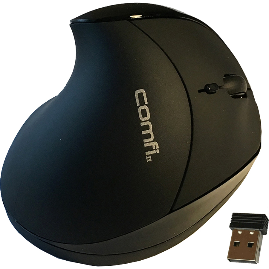 COMFI II WIRELESS ERGONOMIC COMPUTER MOUSE BLACK - Image 2