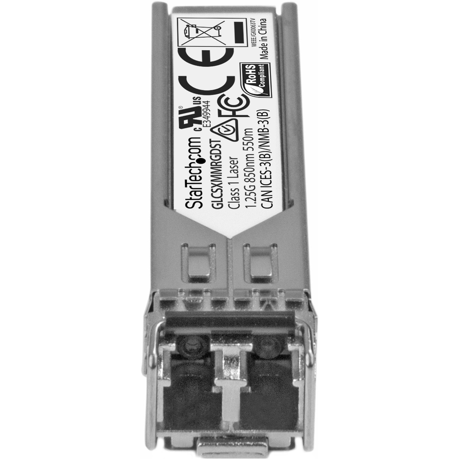 StarTech.com Cisco GLC-SX-MM-RGD Compatible SFP Module - 1000BASE-SX - 1GE Gigabit Ethernet SFP 1GbE Multimode Fiber MMF Optic Transceiver - Image 2