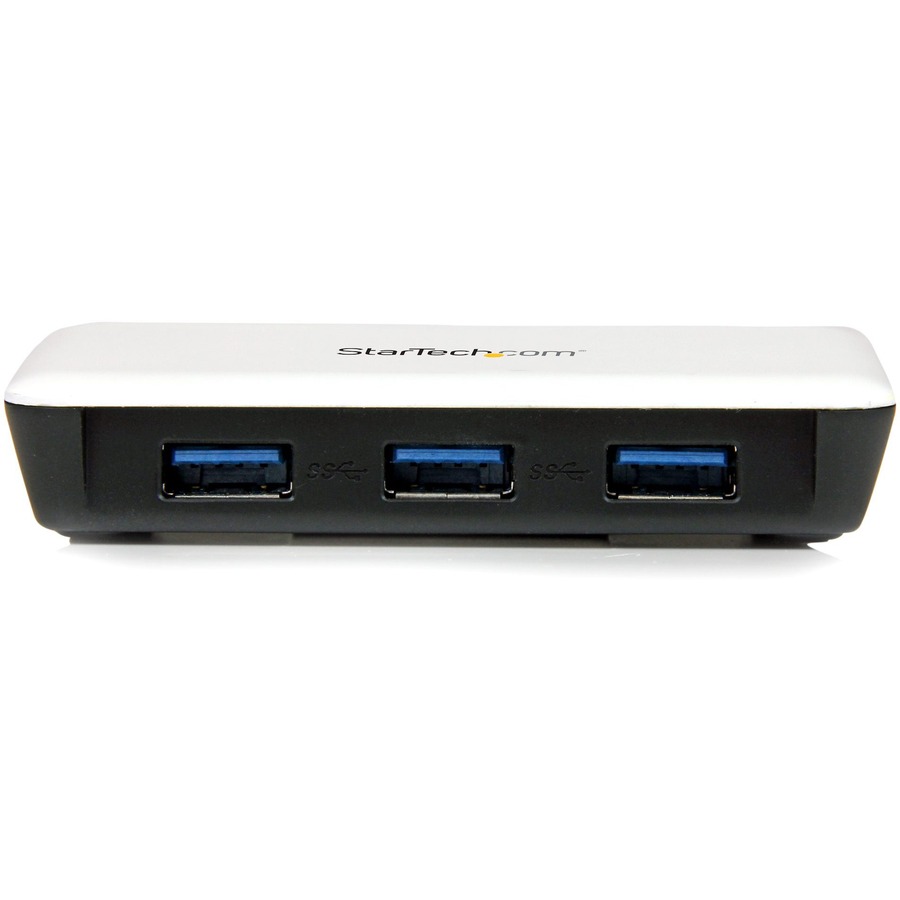 StarTech.com USB 3.0 to Gigabit Ethernet NIC Network Adapter with 3 Port Hub - White - Image 2
