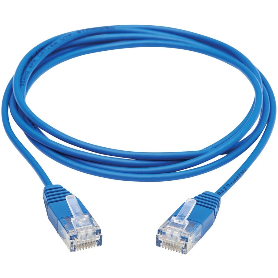 Eaton Tripp Lite Series Cat6a 10G Molded Ultra-Slim UTP Ethernet Cable (RJ45 M/M), Blue, 5 ft. (1.52 m) - Image 2