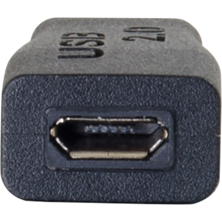 C2G USB 2.0 USB Type C to USB Micro B Adapter M/F - USB C to Phone Black - Image 2