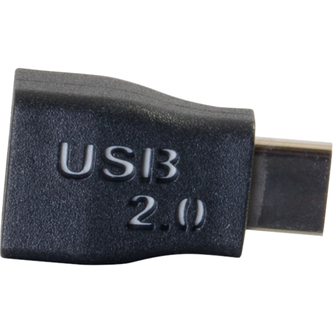 C2G USB 2.0 USB Type C to USB Micro B Adapter M/F - USB C to Phone Black - Image 6