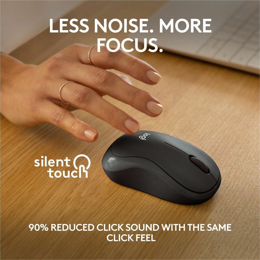 Logitech M240 Silent Bluetooth Mouse, Wireless, Compact, Portable, Smooth Tracking, Graphite - Image 3