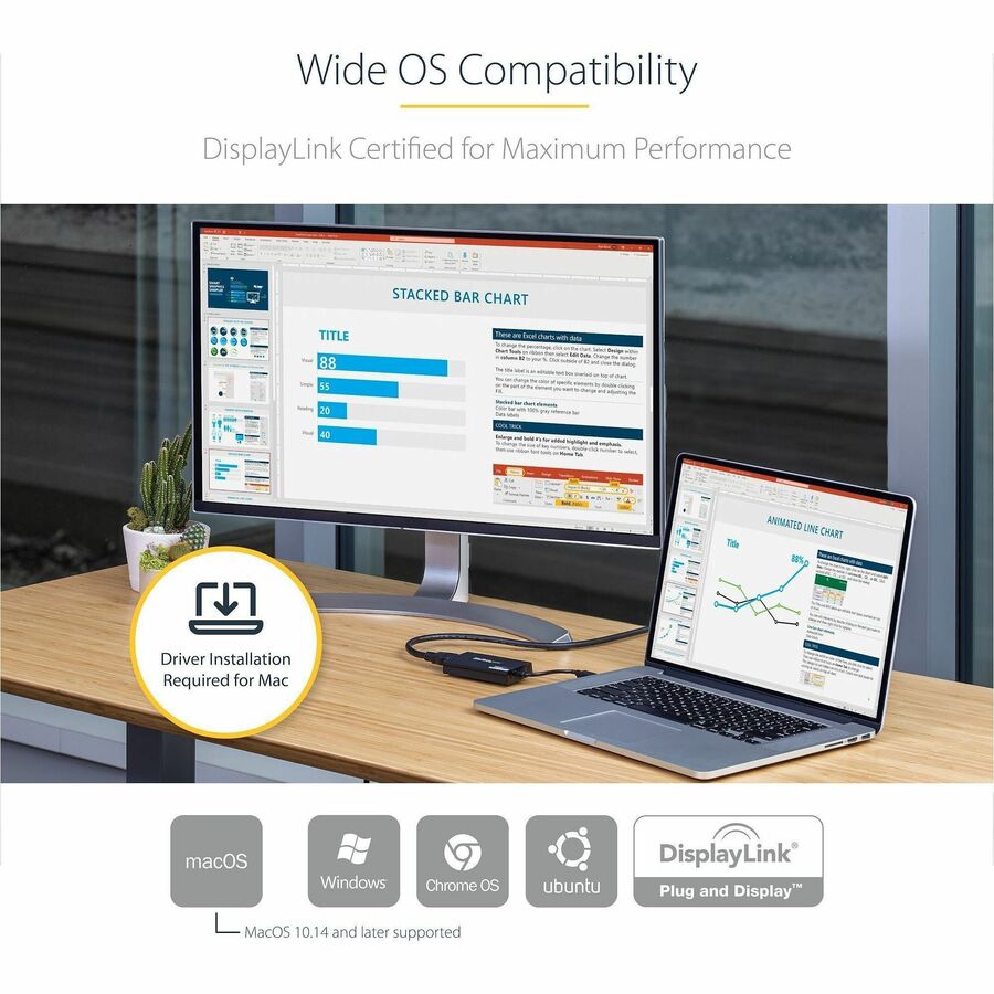 StarTech.com USB 3.0 to HDMI Adapter, 4K 30Hz UHD, USB to HDMI Display Adapter, External Video/Graphics Card for Mac & Windows - Image 3