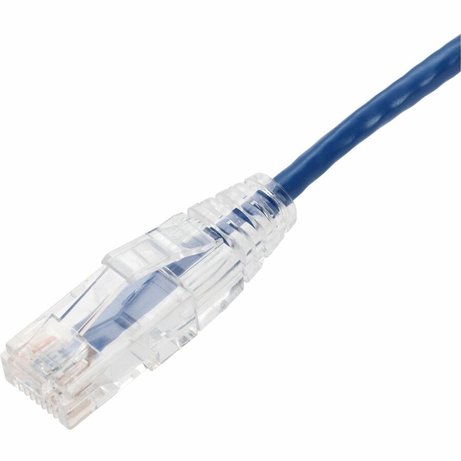 AddOn 6ft Blue CAT 6 Slim PVC Ethernet Cable Snagless Clear-Claw RJ-45 M/M - Image 2
