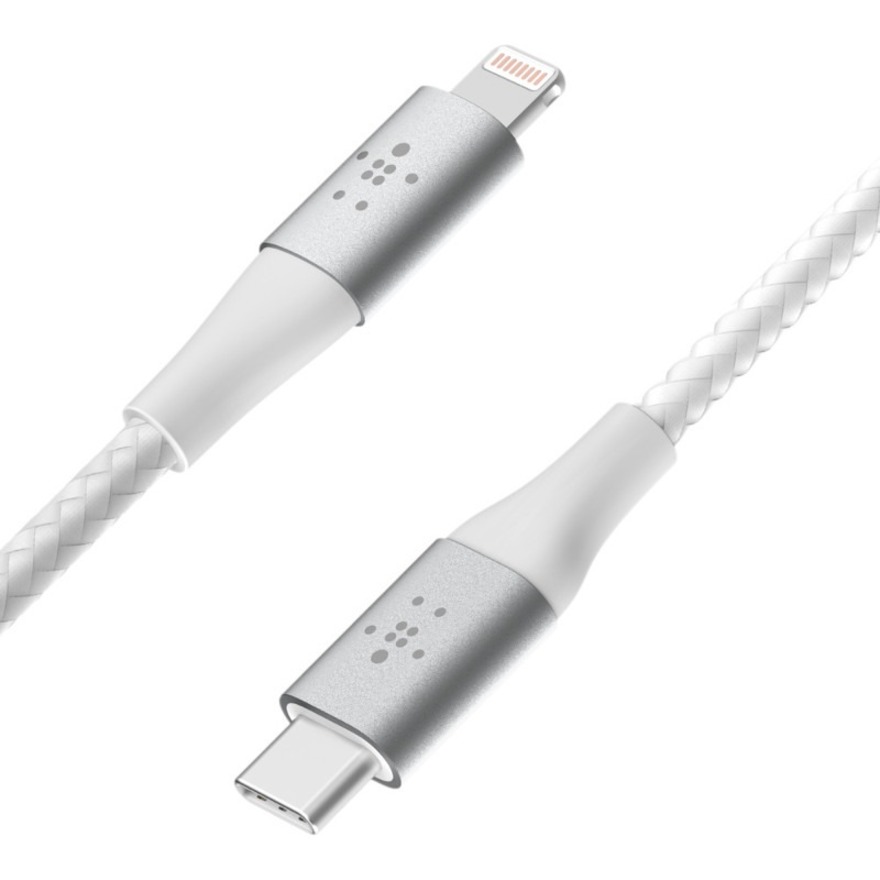 Belkin Braided USB-C to Lightning Cable (2m / 6.6ft, White) - Image 6
