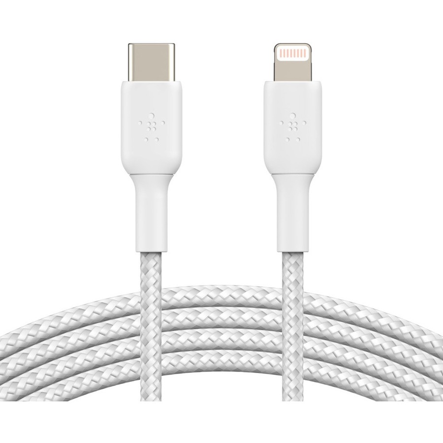 Belkin Braided USB-C to Lightning Cable (2m / 6.6ft, White) - Image 7