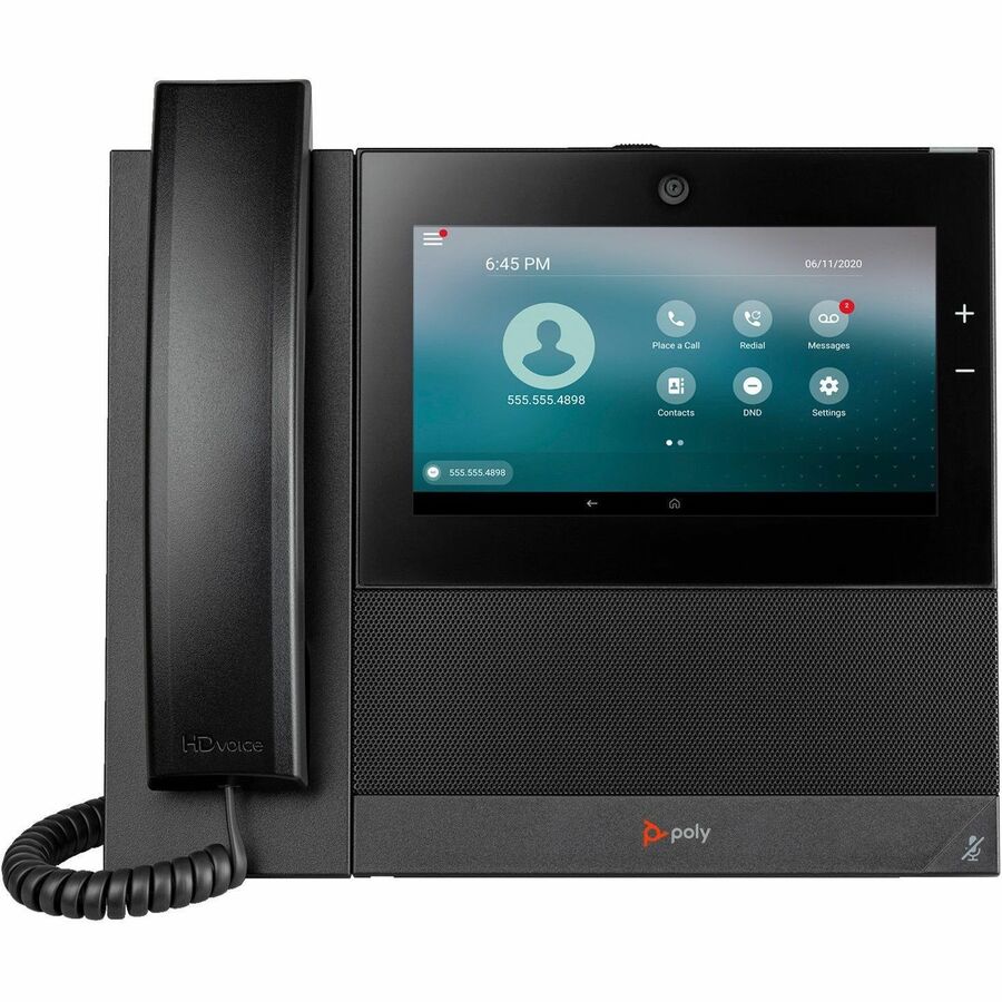 Poly CCX 700 IP Phone - Corded - Corded/Cordless - Wi-Fi, Bluetooth - Desktop - Black - Image 2