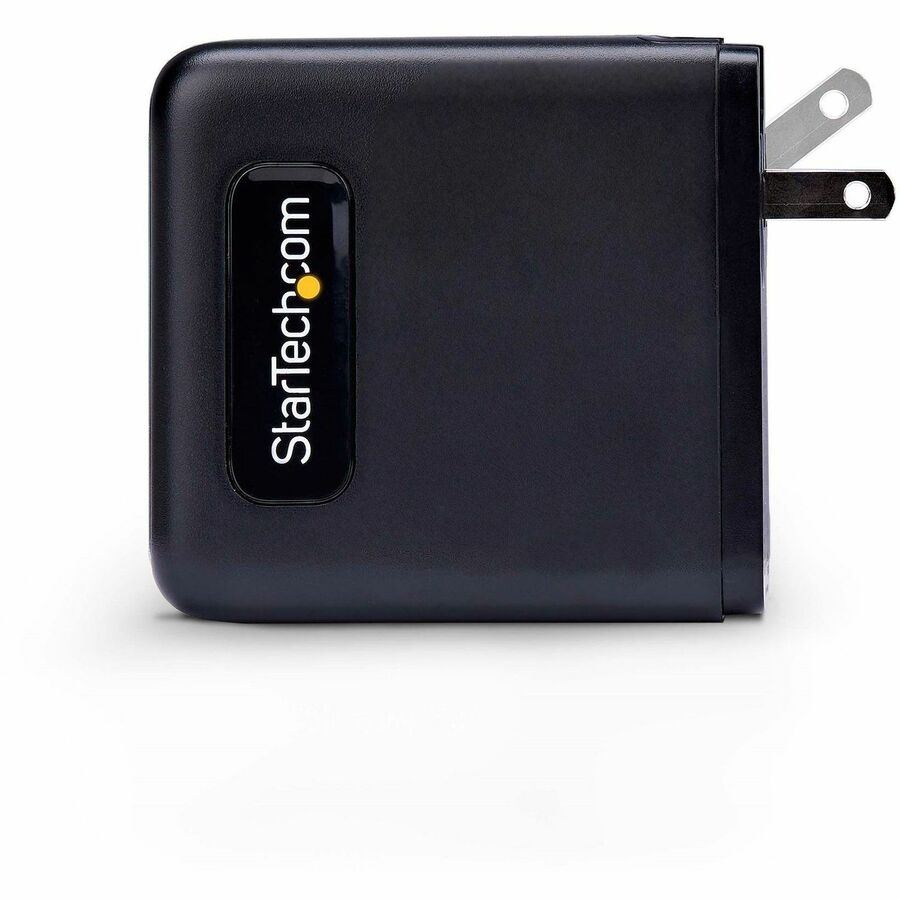 StarTech.com 100W USB-C Wall Charger, 2x USB-C, 2x USB-A, Fast Charging Portable GaN Power Adapter, PD 3.0, 6ft/1.8m USB-C to USB-C Cable - Image 6