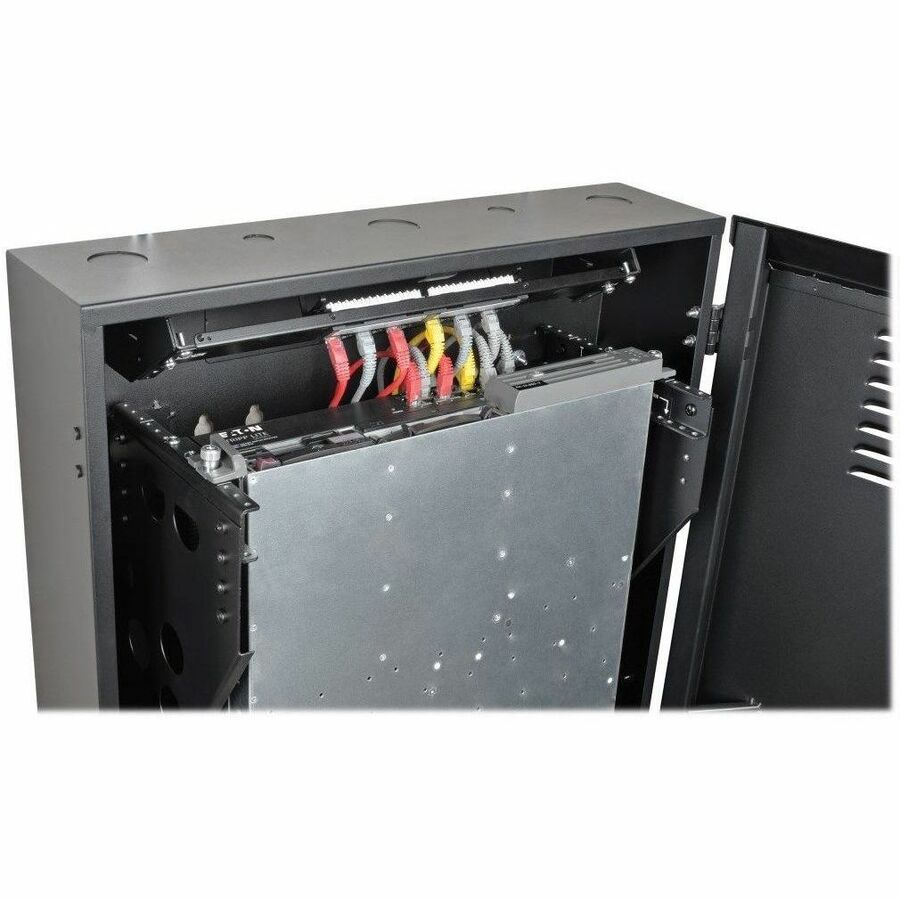 Eaton Tripp Lite Series SmartRack 4U Low-Profile Vertical-Mount Switch-Depth Wall-Mount Rack Enclosure Cabinet - Image 3