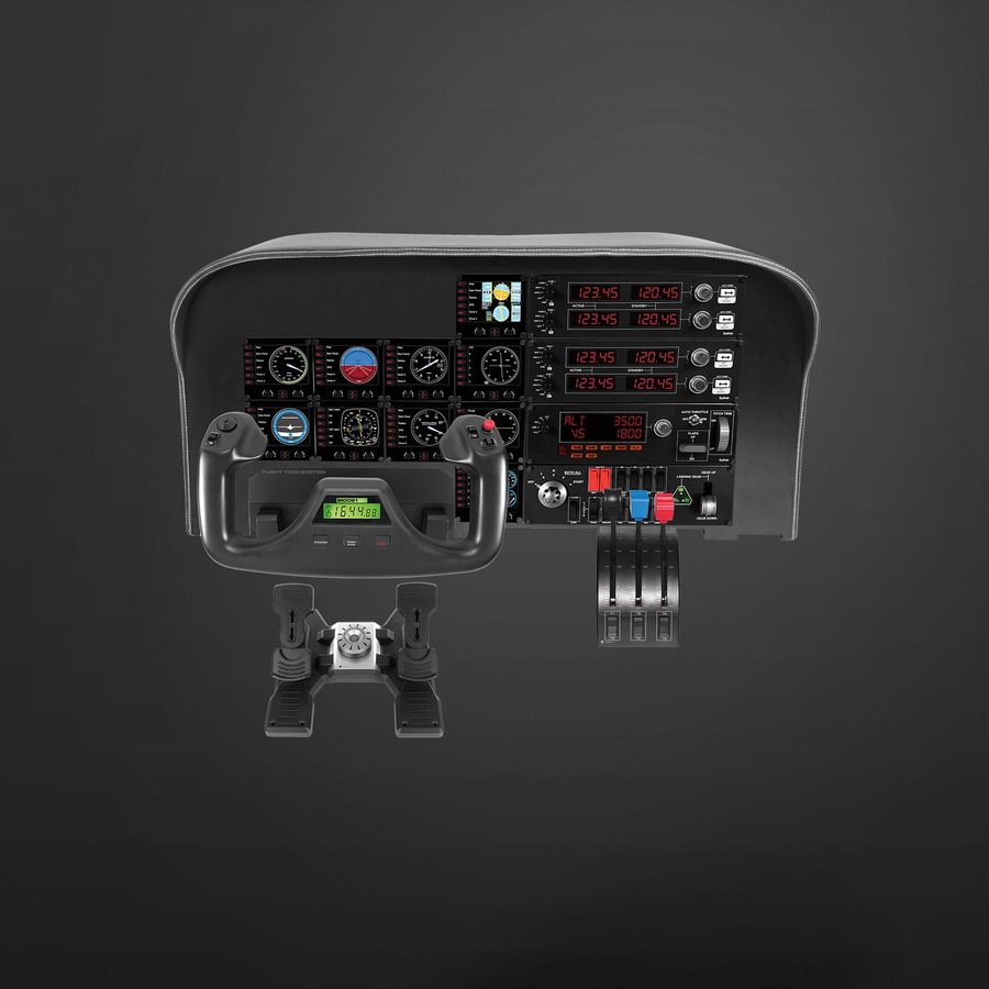 Saitek Flight Yoke System Professional Simulation Yoke and Throttle Quadrant - Image 4