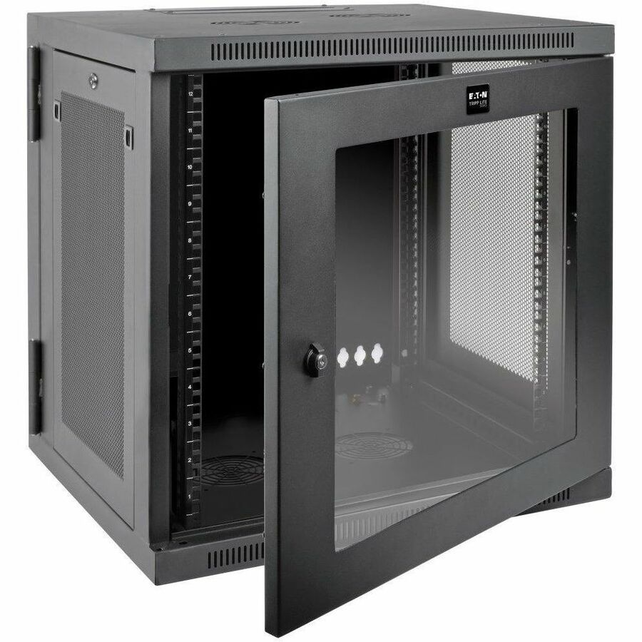 Eaton Tripp Lite Series SmartRack 12U UPS-Depth Wall-Mount Small Rack Enclosure, Clear Acrylic Window, Hinged Back - Image 3
