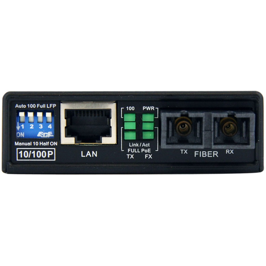 StarTech.com 10/100 Multi Mode Fiber to Ethernet Media Converter SC 2km with PoE - Image 4