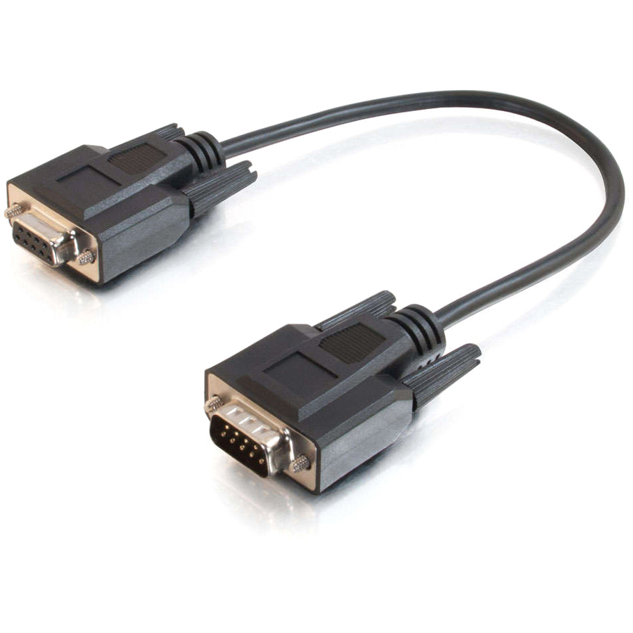 C2G 1ft DB9 M/F Extension Cable - Black - Image 2