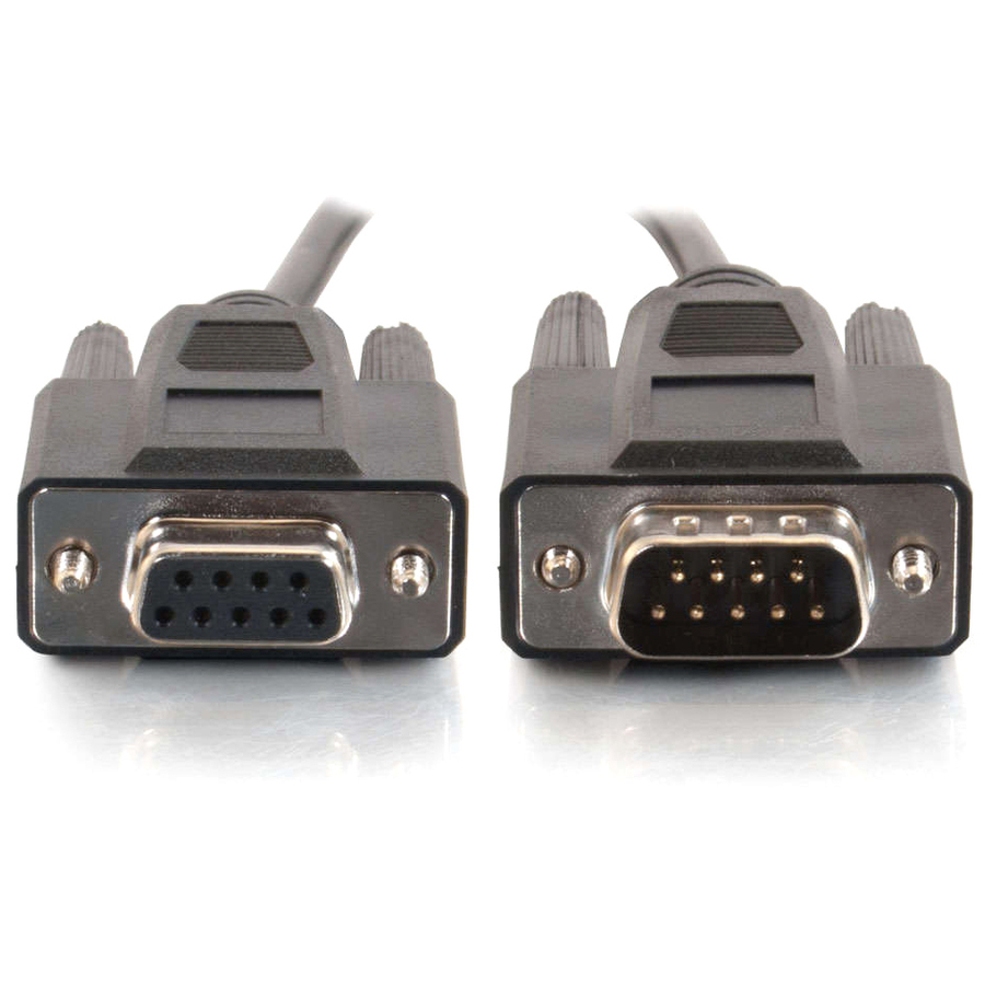 C2G 1ft DB9 M/F Extension Cable - Black - Image 3