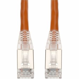 AddOn 1ft Orange CAT 6 Shielded PVC Ethernet Cable Snagless Bubble Boot RJ-45 M/M