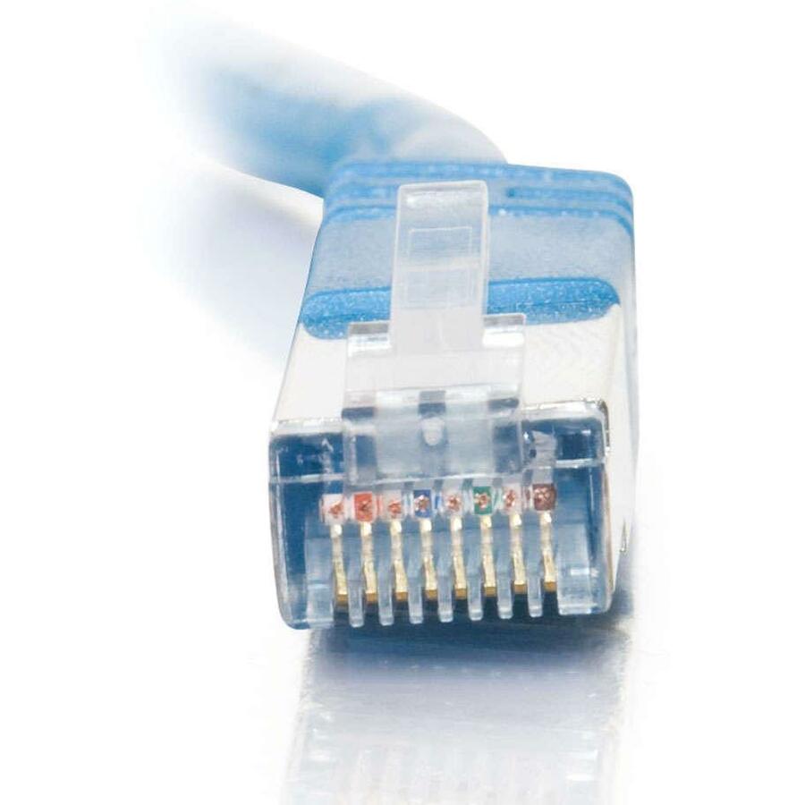 C2G-10ft Cat5e Molded Shielded (STP) Network Patch Cable - Blue - Image 3