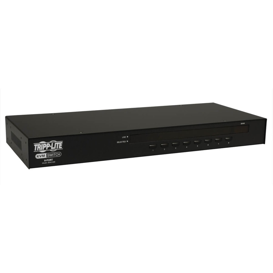 Eaton Tripp Lite Series 8-Port 1U Rack-Mount USB/PS2 KVM Switch with On-Screen Display