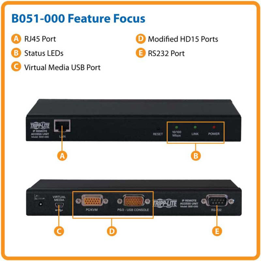 Eaton Tripp Lite Series IP Remote Access Unit for KVM Switches and Servers, TAA - Image 3