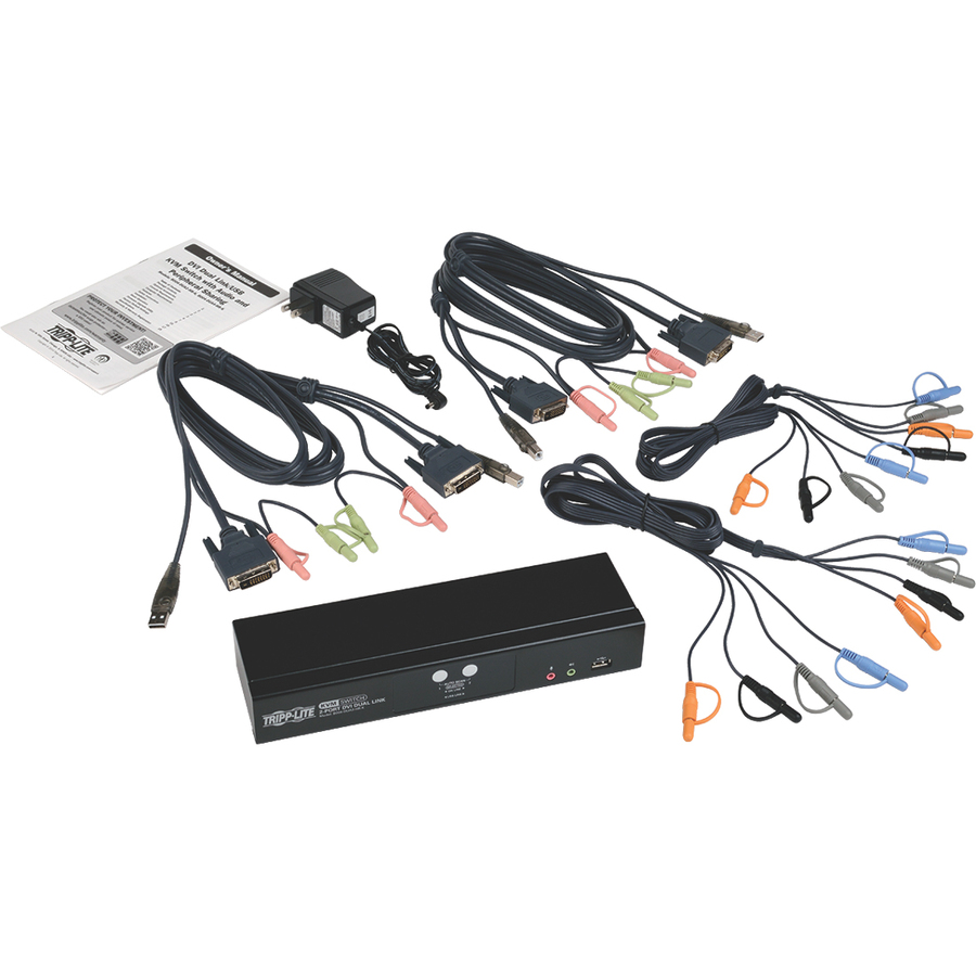 Eaton Tripp Lite Series 2-Port DVI Dual-Link / USB KVM Switch with Audio and Cables, TAA - Image 2