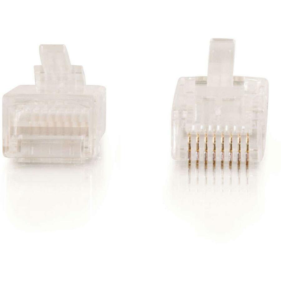 C2G RJ45 Cat5E Modular Plug for Round Stranded Cable Multipack (50-Pack) - Image 2