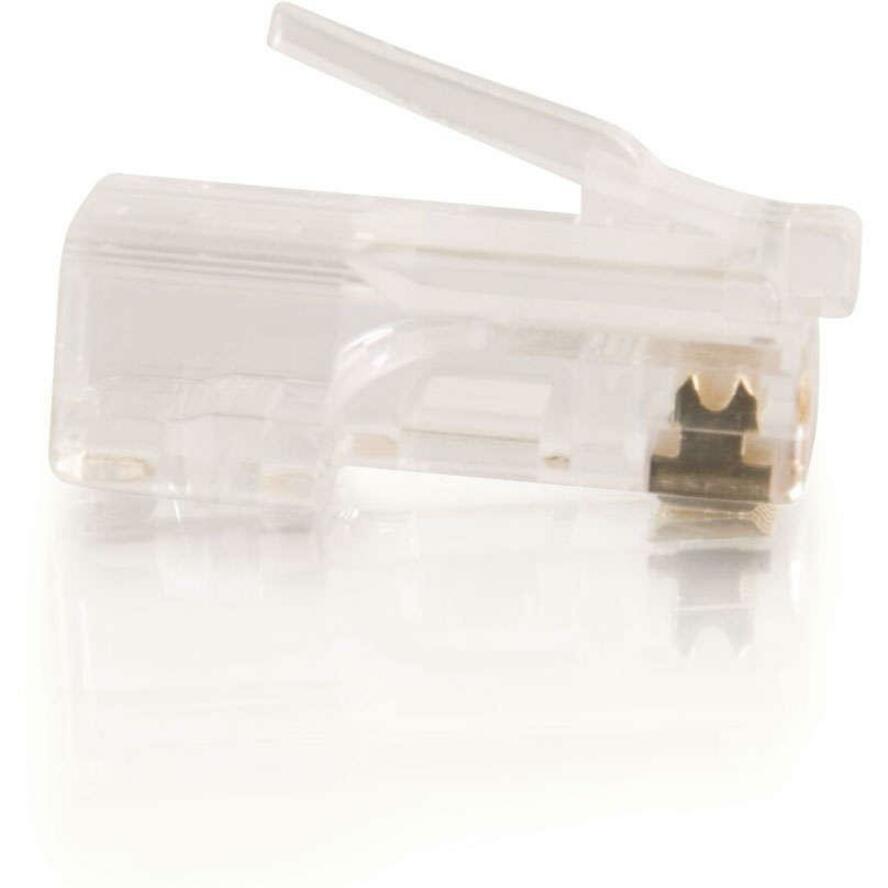 C2G RJ45 Cat5E Modular Plug for Round Stranded Cable Multipack (50-Pack) - Image 3