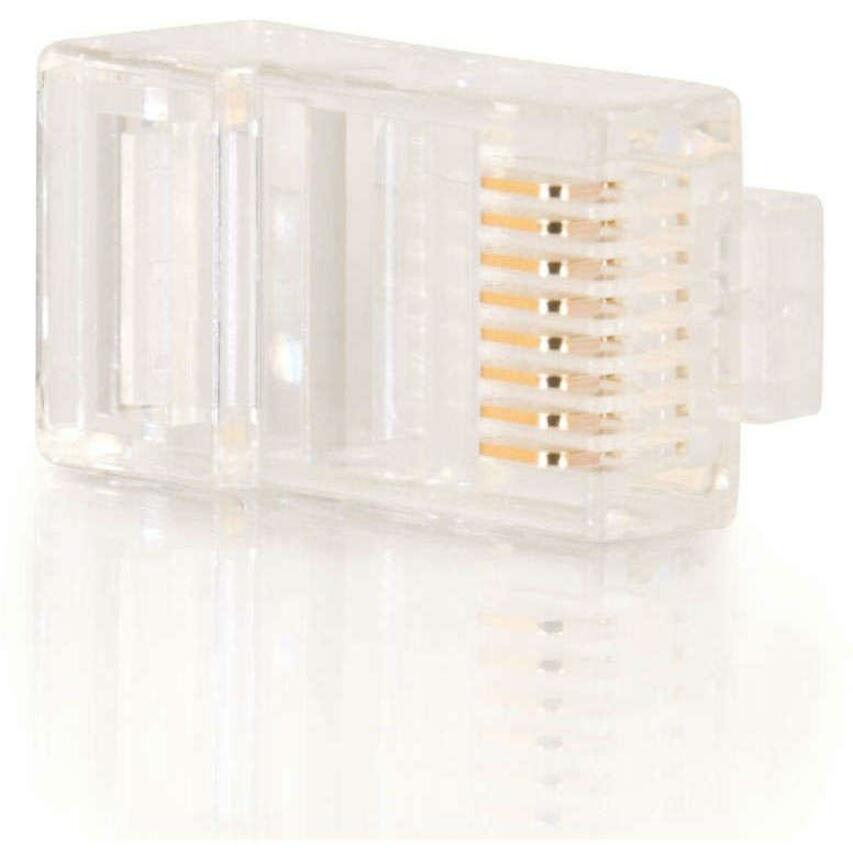 C2G RJ45 Cat5E Modular Plug for Round Stranded Cable Multipack (50-Pack) - Image 4