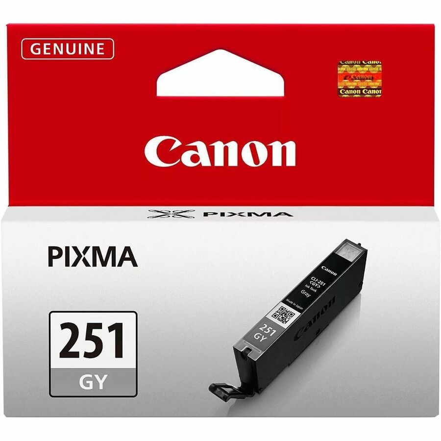 Canon CLI-251 GY Original Standard Yield Inkjet Ink Cartridge - Gray Pack