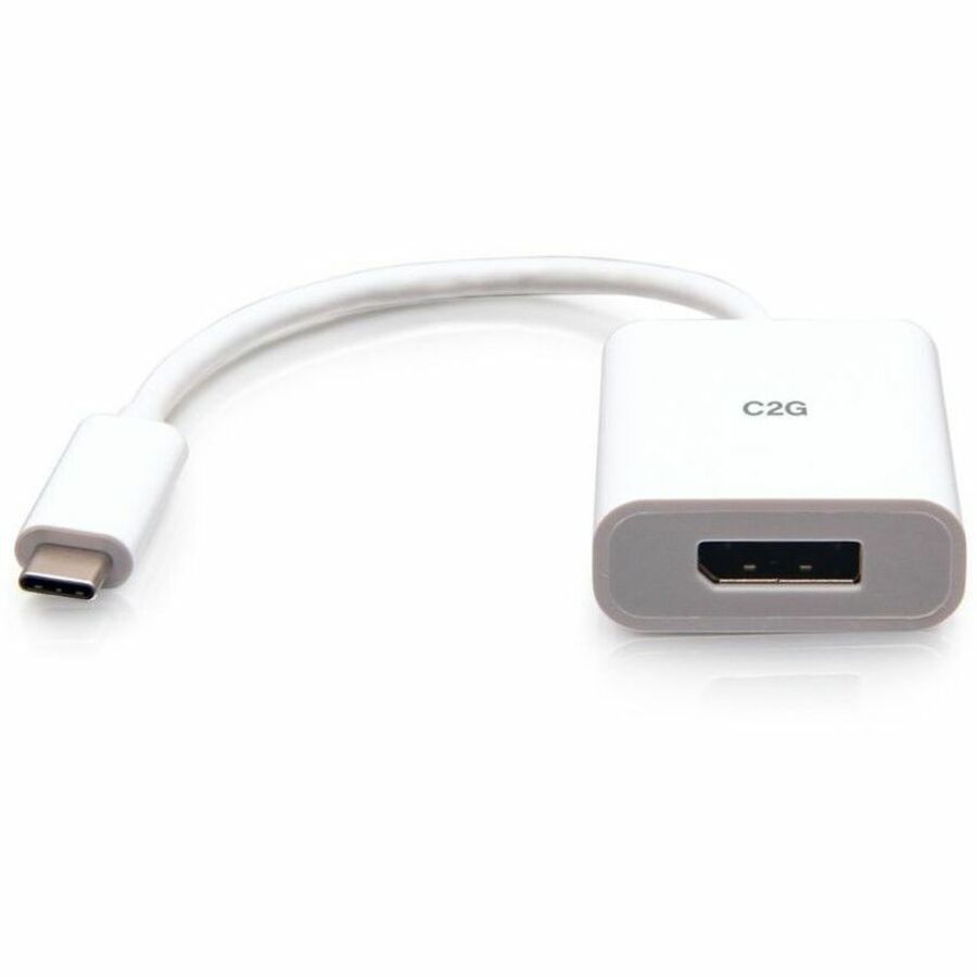 C2G USB-C to DisplayPort Adapter Converter - 4K 60Hz - White - Image 2