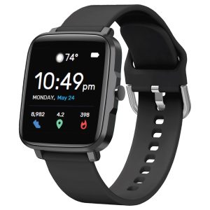 3Plus 3PL-VIBELITE-BK Vibe Lite Smartwatch with 1.52-In. Color Display, Bluetooth, Heart Rate/Sleep/Blood Oxygen, Fitness Tracking, and IP68 Water-Resistant